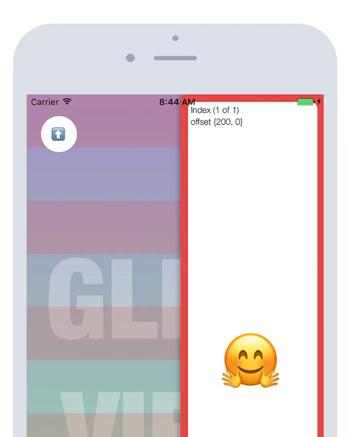 RDGliderViewController — draggable glider control demo